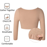 Upper Arm Shapers Compression Long Sleeves Women Arm Shapewear Humpback Posture Corrector Shoulder Breast Support Push Up Tops