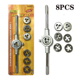 Multifunction Tap and Die Set 12/20Pcs M3-M12 Metric Screw Thread Plugs Hand Screw Taps Straight Taper Tapping and Thread Tools