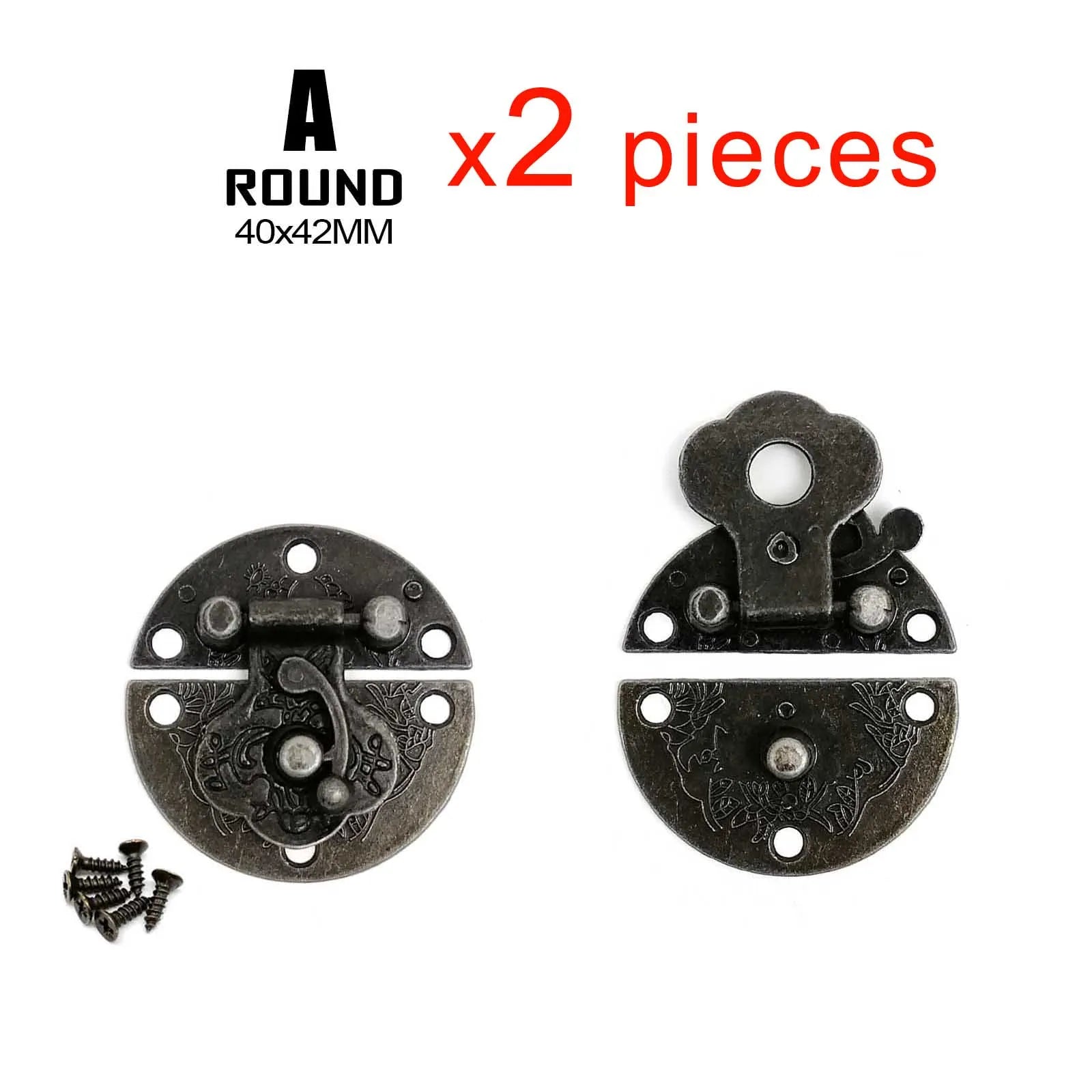 1/2/4pcs Retro Vintage Antique Brass Bronze Decorative DIY Wooden Jewelry Chest Toggle Wine Box Latch Gift Case Hasp Lock Clasp