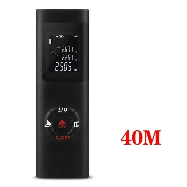 40M/60M Mini Smart Laser Distance Meter Measure Infrared Rangefinder USB Rechargeable Handheld Portable Laser Range Finder Tools