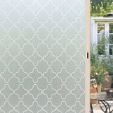3D Frosted Decorative Window Film Privacy Static Cling Adhesive Stained Glass Film Matte Decals UV Protection Window Stickers