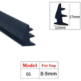 1/3/5M Door And Window Sealing Strip Aluminum Windproof Alloy Fixed Glass Gap Three T Type Fill The Card Slot Rubber Strips