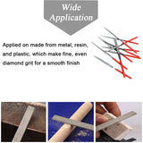 10Pcs Diamond Needle File Set 3x140mm Mini Needle File Kit For Stone Glass Metal Carving Craft Hand Tools Needle File Set