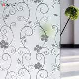 Privacy Window Film Sun Protection UV Blocking Self-adhesive Film for Home Frosted Opaque Stained Glass Sticker Heat Control