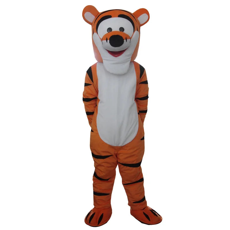 Disney Pooh Bear Mascot Costume Cartoon Character Tigger Cosplay Suit  Adult Advertising Carnival Party Halloween Fancy Dress