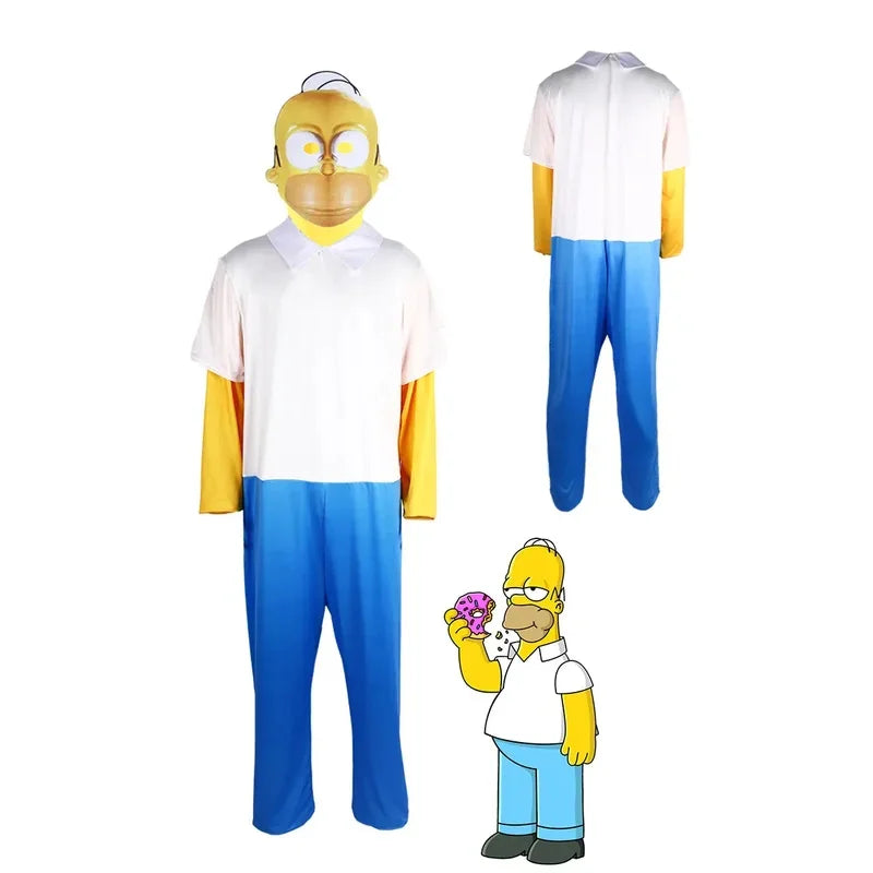 Cy2025 Complete Simpson Anime Cosplay Set, Stage Performance, Parent-Child