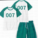 2026 Round Six T-shirt Seong Gi-hun Cosplay Costume Tracksuit Calamari Games Disguise Caarnival Party Clothes For Men Women