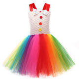 Funny Circus Clown Costume for Chicas Carnival Party Dresses Naughty Joker Cosplay Halloween Costume Enfant Fancy Tutu Dress Up