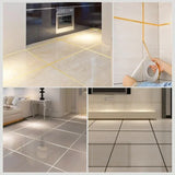 20M Ceramic Tile Beauty Seam Sticker Self-Adhesive Floor Waterproof Sealing Strip Gold Silver Ceramic Tile Tape Home Decoration