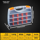 Tool Box Organizers and Storage Plastic Container Compartment Adjustable Detachable Chest Case for Tool Hardware Fastaner Screw