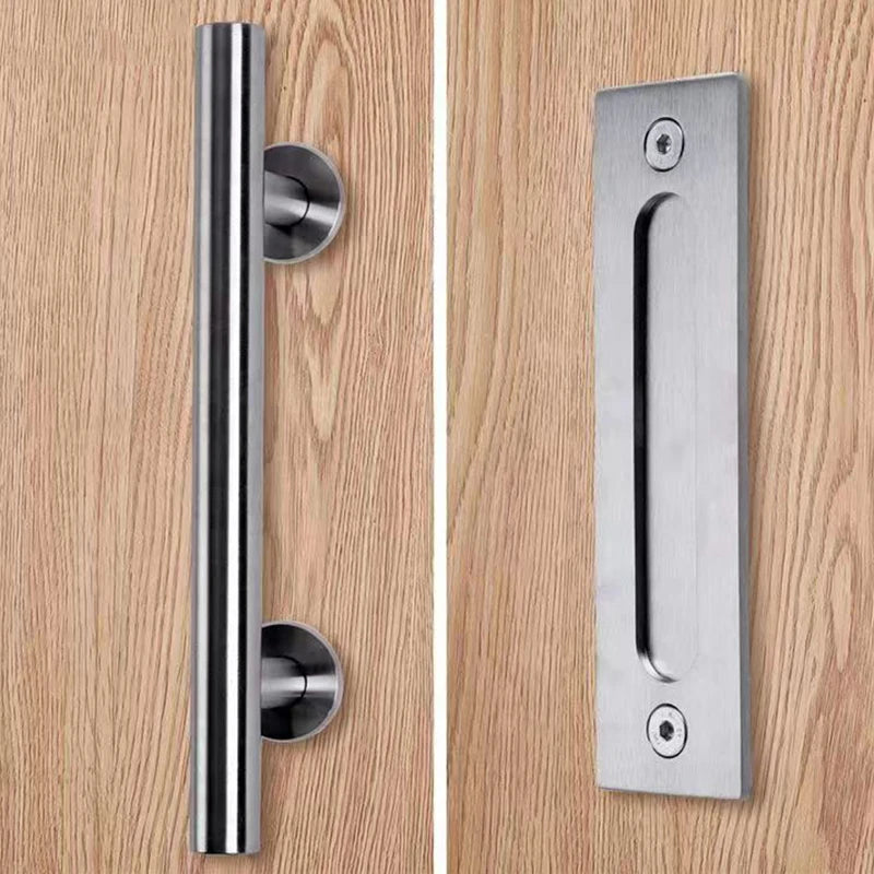 Grain Barn Door Circular Door Handle Sliding Door Display Window Double-Sided Circular Pipe Carbon Steel Handle Hardware Accesso