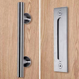 Grain Barn Door Circular Door Handle Sliding Door Display Window Double-Sided Circular Pipe Carbon Steel Handle Hardware Accesso