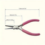 5-inch professional round concave pliers, used for jewelry making mini precision wire loop tools, ideal DIY manual tools