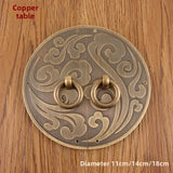 Cloud Pattern Chinese Style Round Door Pull Handle Pure Copper Hardware Accessories Cabinet Door Window Copper Pull Handle