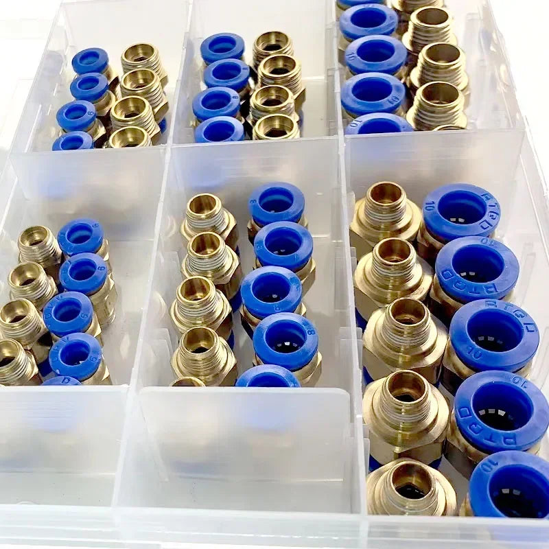 PC Series Box 4mm 6mm 8mm 10mm 12mm Air Joint Connectors Push in Hose Tube Pneumatic Fitting 1/4 1/8 1/2 Quick Release Couplings