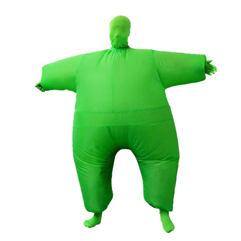 Halloween Adult Funny Role Play Fat Masked Man Sumo Inflatable Costume Unisex Colorful Full Bodysuit Carnival Dress Up Party