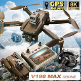 Lenovo V198MAX GPS Drone 8K Professional Camera Aerial FPV Brush Laser Obstacle with Large Screen Remote Control Drone