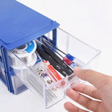 10 Pieces Drawer Storage Box Stackable Rectangular Small Parts Tool Storage Box Office Desktop Organizer