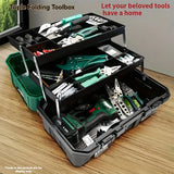 Three-layer foldable tool box household storage box multi-functional hardware tool storage box electrician tool box