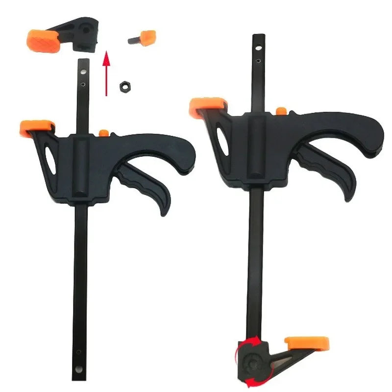 1Pc/5Pcs Woodworking Mini 4 Inch F Clamp Locator Nylon Fast Wooden Board Clamp Metal Fixed Clamp Hand Tool Set