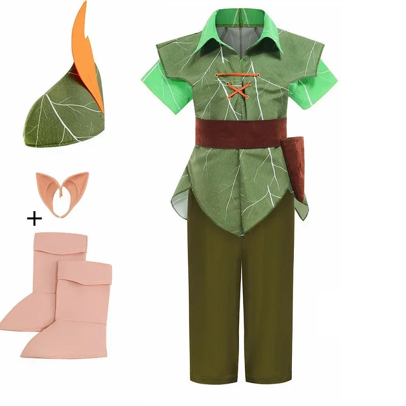 Girls Fairy Tinker Bell Costume Halloween Carnival Elves Party Peter Pan Cosplay Costume for Kids Green Tinkerbell Fancy Dresses
