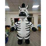 Inflatable Zebra Mascot Costume Entertainments Full Body Madagascar Wild Animals Cartoon Characters Blow Up Outfits No Battery