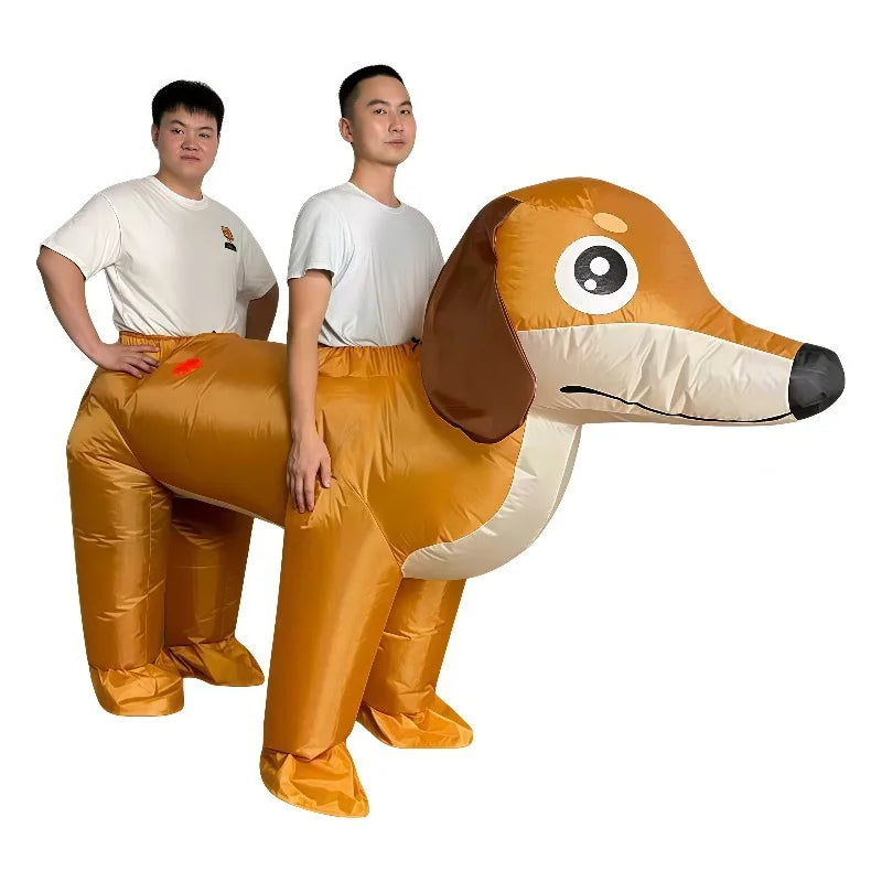Adult Inflatable Sausage Dog costume Dachshund Inflatable Set Halloween Carnival Christmas Day Party Inflatable Dog Set