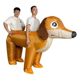 Adult Inflatable Sausage Dog costume Dachshund Inflatable Set Halloween Carnival Christmas Day Party Inflatable Dog Set