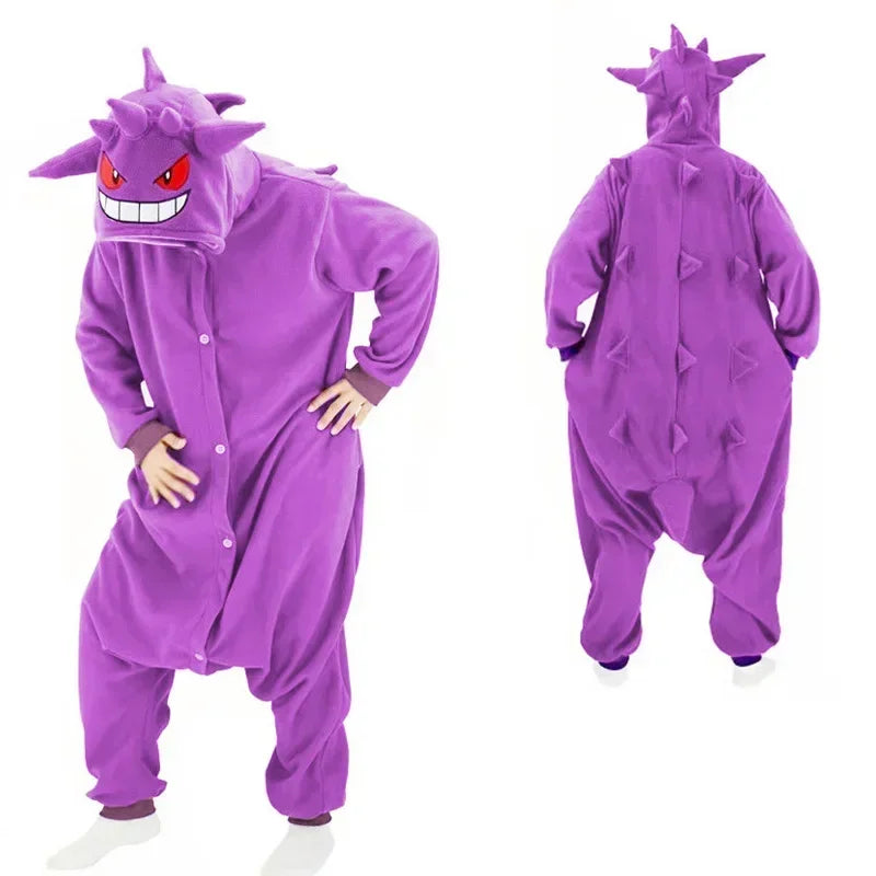 Snorlax Squirtle Mewtwo Onesie Kigurumi Gengar Cosplay Costume Halloween Adult Anime Cat Eevee Pajamas Pijama
