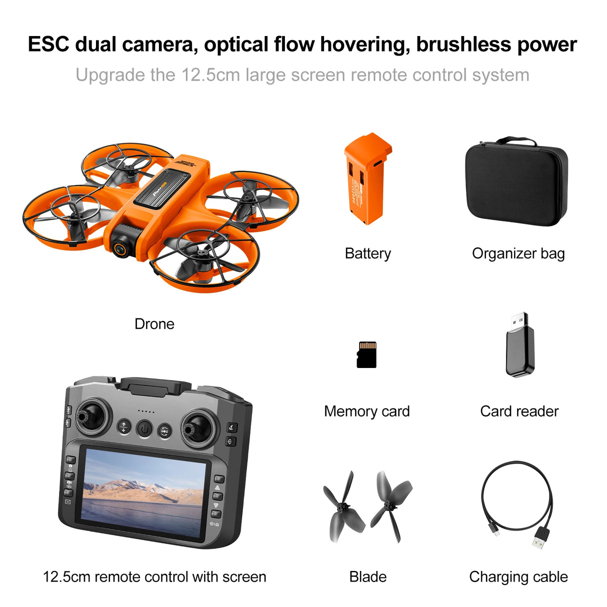 S156 Mini Drone 4K Professional HD Camera with Large Screen 2.4G WIFI FPV Dron Brushless Optical Flow Hover Folding Quadcopter