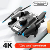 S69 Foldable Drone with 4K Dual HD Camera, Wide Angle, WiFi FPV, Altitude Hold, Professional RC Quadcopter, Gift for Kids Adults