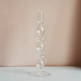 Modern Glass Candleholder Nordic Home Decor Clear Glass Candle Holder Candlelight Home Decoration Ornaments Candel Holder