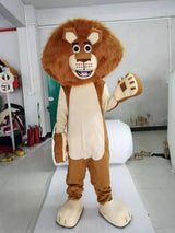 Cartoon Brown Lion Mascot Costume Adult Animal Character Lion King Cosplay Mascotte Fancy Dress Theme Party Carnival Props