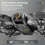 S156 Remote Control Drone WIFI FPV ESC 4K HD Dual Camera Gesture Photo 360° Stunt Roll Quadcopter Toy 12cm Screen Remote Control