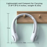 Portable Bladeless Neck Fan 3 Speed Adjustable Rechargeable Air Cooler Mini Hanging Neck Fan Long Battery Life for Summer Outdoo