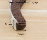 10/5Meters Brush Strip Self Adhesive Door Window Sealing Strip Home Door Window Sound Insulation Seal Film Door Weather Strip