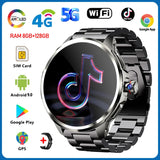 5G/4G All-Network Smart Watch 1.95 inch AMOLED 2100mah Battery 8GB+128GB RAM 900W Camera GPS WIFI Google APP Download Smartwatch