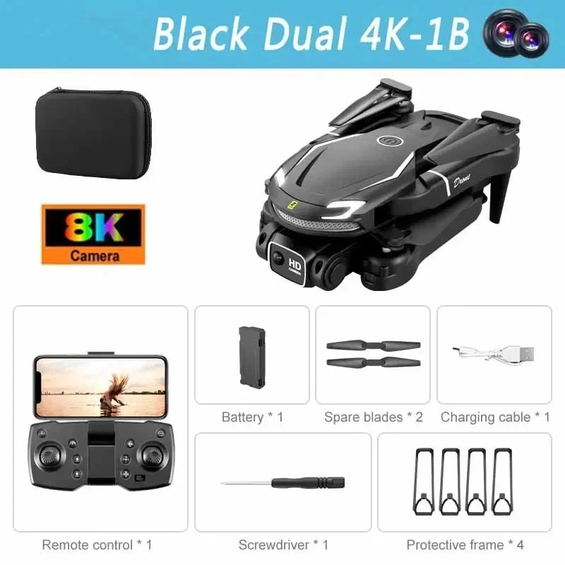 V88 Drone 8K Professional HD Camera Height Maintaining 4 Sides Obstacle Avoidance RC Quadcopter for Adult Child Toys