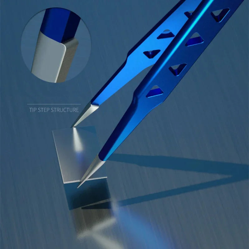 MECHANIC Aac-14 Stainless Steel Tweezers for Phone Repair High Precision 8 Hole Heat Dissipation Flying Wire Spot Welding Clip