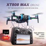 XT808 GPS Rc Drone 5G Professional 8K HD Aerial Dual Camera Omnidirectional Screen Laser Obstacle Avoidance FPV Dron 15000M