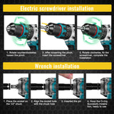 CONENTOOL Cordless Impact Wrench 520Nm 1/2" + Cordless Drill 120Nm 3/8" + 2x 4000mAh Battery + 6 Sockets + Charger + Carry Case