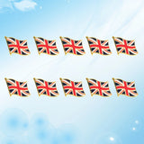 10 Pcs Waving Union Flag Lapel Pin Brooch Personalized Paint British Badges