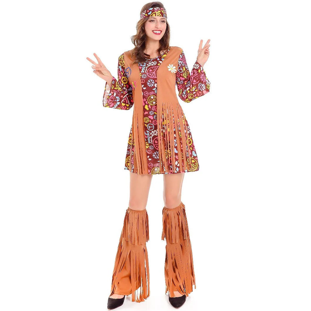 Retro Vintage 1970s Princess Outfits Party Costume Hippie Women's Cosplay Costume Christmas Prom Club Festival Vest