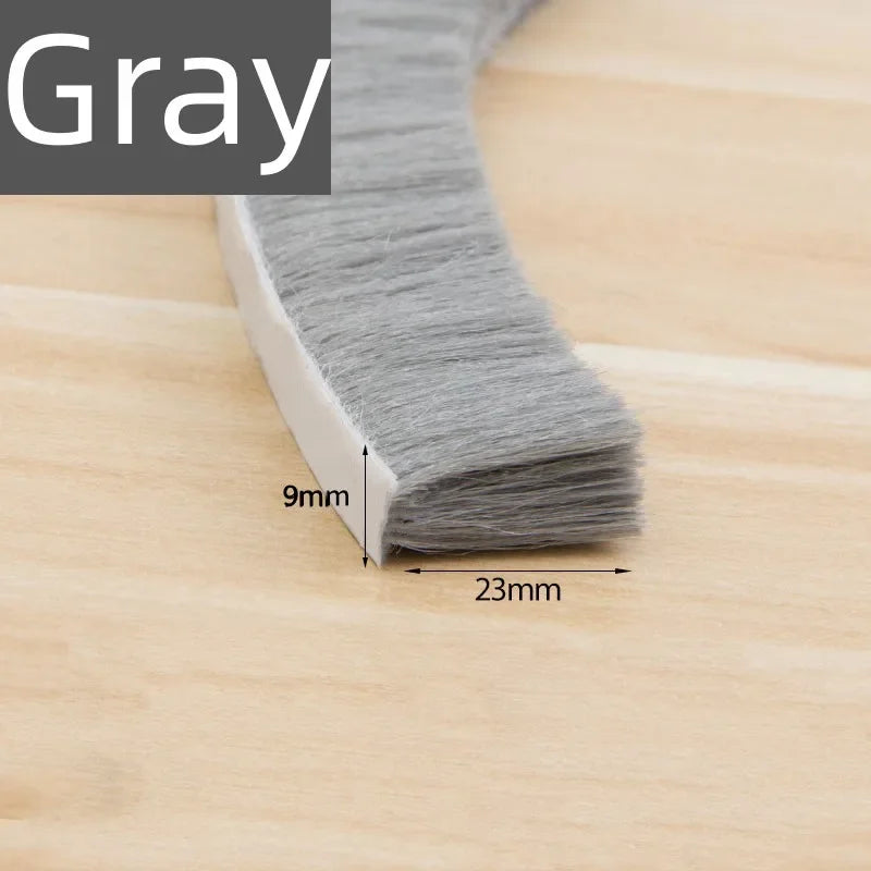 5/10M Self-adhesive Aluminum Alloy Door and Window Sound Insulation Wind Protection Collision Prevention Dust Sealing Strip