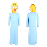 2025 Halloween  Ensemble complet de cosplay d'anime Simpson, performance sur scène, parent-enfant