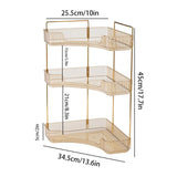 Bathroom Corner Storage Organizer Shelf Home Makeup Skincare Shampoo Lipstick Tabletop Holder Cosmetic Desk Kitchen Rack