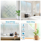 Window Privacy Film Frosted Glass Window Film Static Cling UV Blocking Removable Window Clings Opaque Window Stickers for Home