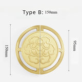 High-end Cabinet Door Handle Pattern Brass Xiangyun Furniture Luxury Wardrobe Cabinet Round Door Drawer Knobs