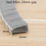 10/5Meters Brush Strip Self Adhesive Door Window Sealing Strip Home Door Window Sound Insulation Seal Film Door Weather Strip