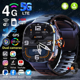 New Large Screen Smartwatch 4G/5G Android 10.0 AMOLED 2.4 inch 900W Pull-out Swivel Camera WIFI GPS Smart watch 16GB+256GB RAM